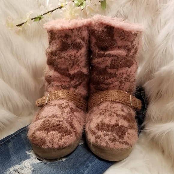 💖1 left!💖PLUSH SPARKLY STREET SOLE BOOT L9/10💖 - Picture 3 of 7